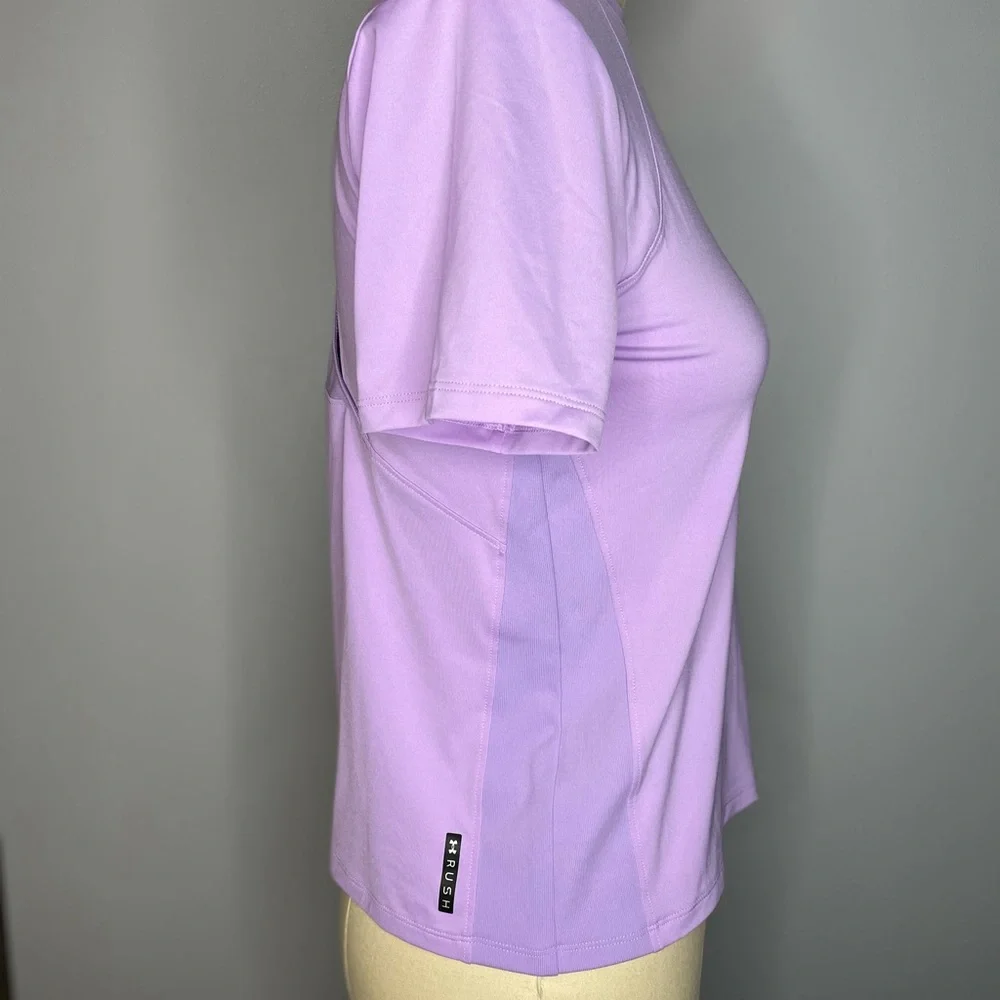 NEW Under Armour Rush HeatGear Vented Cut Out Workout Top - Picture 5 of 9